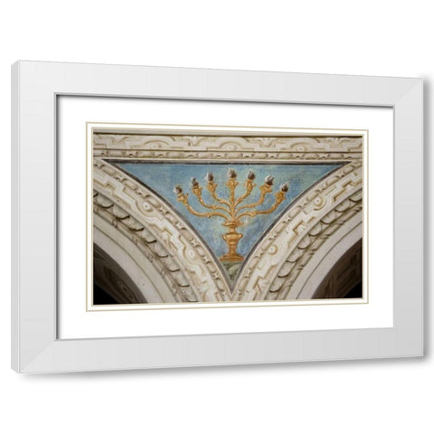 Italy, Ravenna Church of St Apollinare interior White Modern Wood Framed Art Print with Double Matting by Kaveney, Wendy