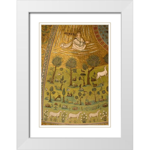 Italy, Ravenna Church of St Apollinare Mosaic White Modern Wood Framed Art Print with Double Matting by Kaveney, Wendy