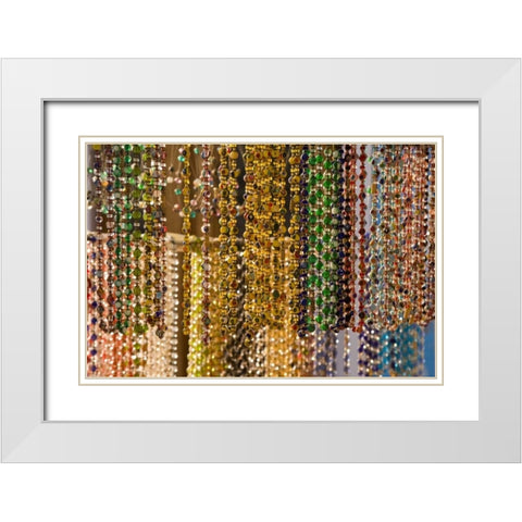Italy, Venice, Burano Murano glass beads White Modern Wood Framed Art Print with Double Matting by Kaveney, Wendy