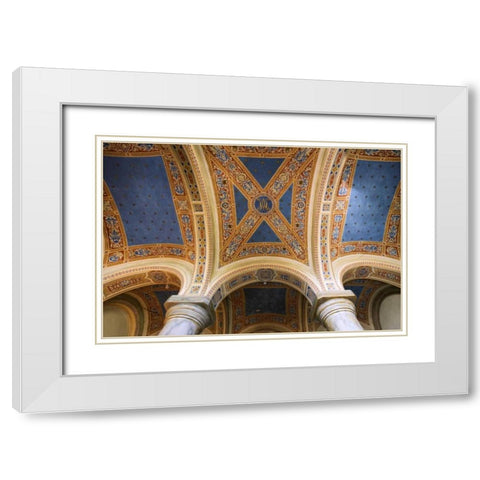 Italy, Pienza, Cathedral of Santa Maria Assunta White Modern Wood Framed Art Print with Double Matting by Flaherty, Dennis