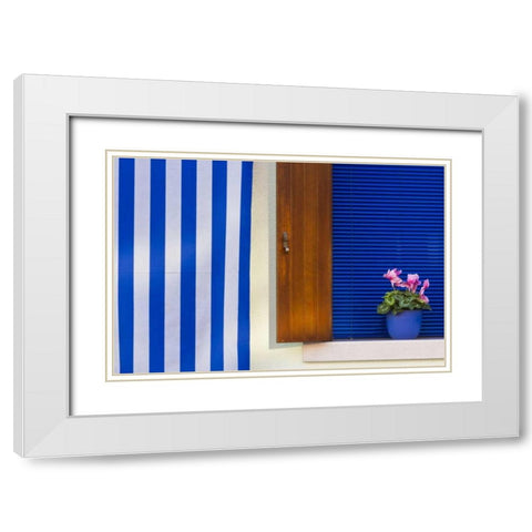 Italy, Venice Design contrast on residence White Modern Wood Framed Art Print with Double Matting by Young, Bill
