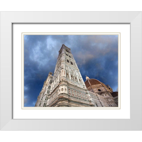 Italy, Basilica di Santa Maria del Fiore White Modern Wood Framed Art Print with Double Matting by Flaherty, Dennis