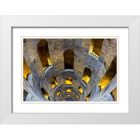 Italy, Orvieto St Patricks well White Modern Wood Framed Art Print with Double Matting by Delisle, Gilles