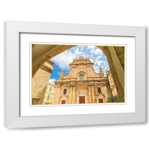 Italy-Apulia-Metropolitan City of Bari-Monopoli Exterior faÃ§ade White Modern Wood Framed Art Print with Double Matting by Wilson, Emily