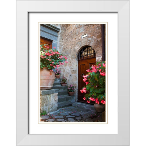 Italy- Tuscany. In and around the medieval hilltown of Civita di Bagnoregio. White Modern Wood Framed Art Print with Double Matting by Eggers, Julie