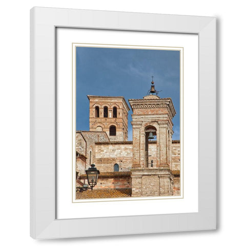 Italy- Umbria- Narni. The medieval cathedral of San Giovenale White Modern Wood Framed Art Print with Double Matting by Eggers, Julie