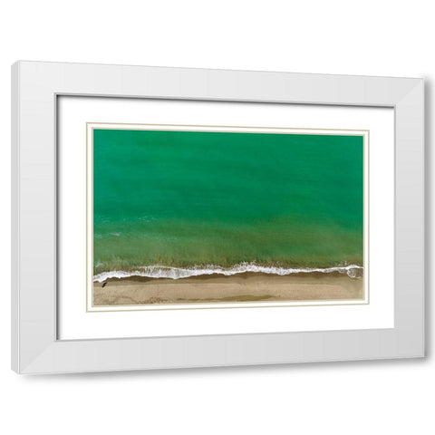 Italy-Tuscany-Torre del Lago Puccini-dunes and free beach White Modern Wood Framed Art Print with Double Matting by Molinari, Michele