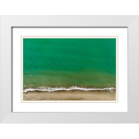 Italy-Tuscany-Torre del Lago Puccini-dunes and free beach White Modern Wood Framed Art Print with Double Matting by Molinari, Michele