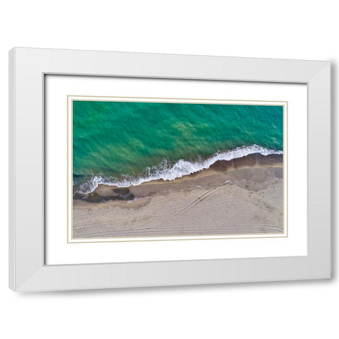 Italy-Tuscany-Torre del Lago Puccini-dunes and free beach White Modern Wood Framed Art Print with Double Matting by Molinari, Michele