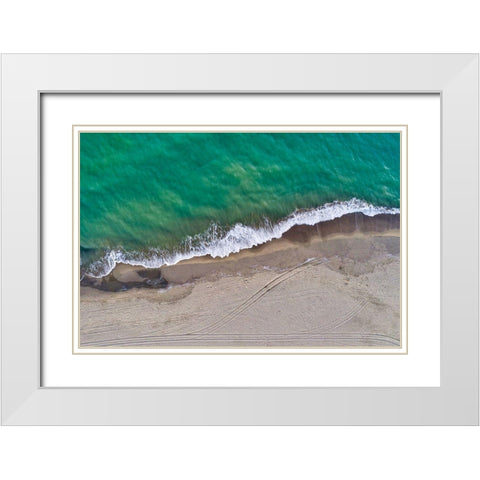 Italy-Tuscany-Torre del Lago Puccini-dunes and free beach White Modern Wood Framed Art Print with Double Matting by Molinari, Michele