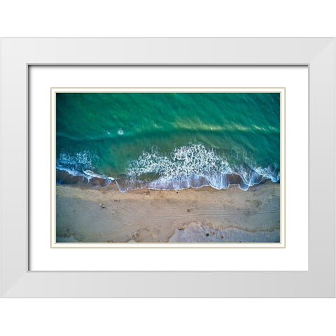 Italy-Tuscany-Torre del Lago Puccini-dunes and free beach White Modern Wood Framed Art Print with Double Matting by Molinari, Michele