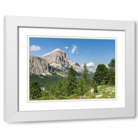 Tofana de Rozes in the Dolomites of Cortina dAmpezzo  White Modern Wood Framed Art Print with Double Matting by Zwick, Martin