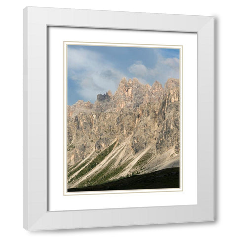 The Dolomites at Passo Giau-view of Croda da Lago White Modern Wood Framed Art Print with Double Matting by Zwick, Martin