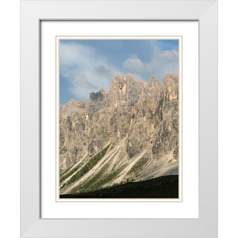 The Dolomites at Passo Giau-view of Croda da Lago White Modern Wood Framed Art Print with Double Matting by Zwick, Martin