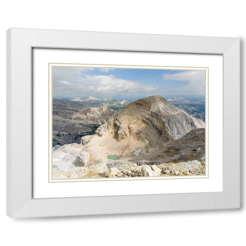 Tofana di Dentro in the Dolomites near Cortina dAmpezzo White Modern Wood Framed Art Print with Double Matting by Zwick, Martin