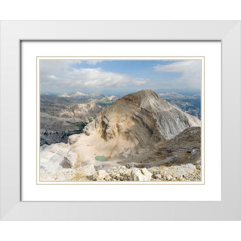 Tofana di Dentro in the Dolomites near Cortina dAmpezzo White Modern Wood Framed Art Print with Double Matting by Zwick, Martin