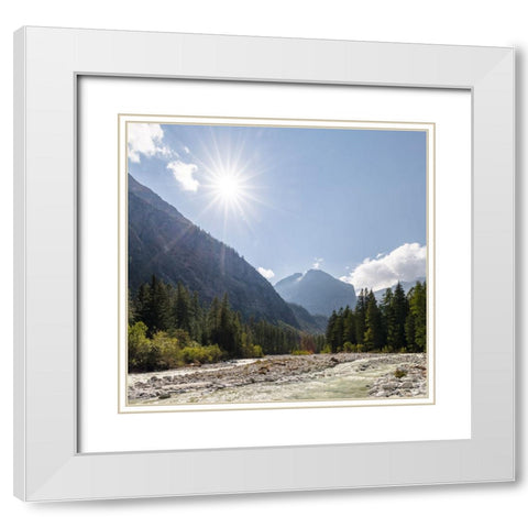 River Sarca-Val di Genova in the Parco Naturale Adamello-Brenta-Trentino-Italy-Val Rendena White Modern Wood Framed Art Print with Double Matting by Zwick, Martin