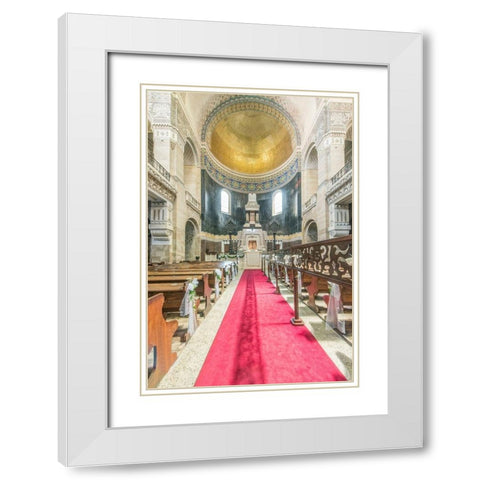 Italy-Trieste-Jewish Synagogue White Modern Wood Framed Art Print with Double Matting by Tilley, Rob