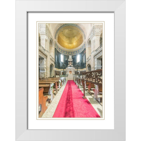 Italy-Trieste-Jewish Synagogue White Modern Wood Framed Art Print with Double Matting by Tilley, Rob