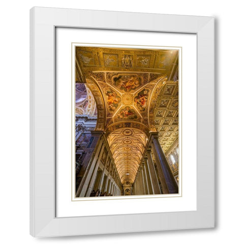 Santa Maria Maggiore-Rome-Italy Built 422-432-in honor of Virgin Mary White Modern Wood Framed Art Print with Double Matting by Perry, William
