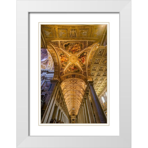 Santa Maria Maggiore-Rome-Italy Built 422-432-in honor of Virgin Mary White Modern Wood Framed Art Print with Double Matting by Perry, William