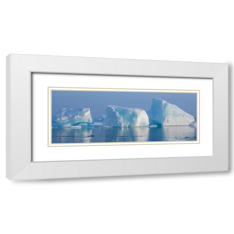 Norway-High Arctic Ice landscape with icebergs White Modern Wood Framed Art Print with Double Matting by Hopkins, Cindy Miller
