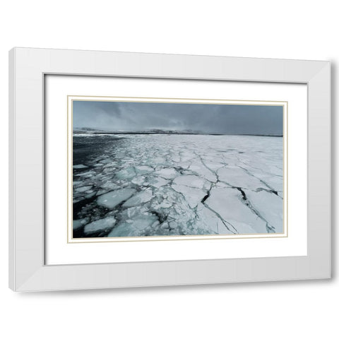 Murchison Bay-Murchisonfjorden-Nordaustlandet-Svalbard Islands-Norway White Modern Wood Framed Art Print with Double Matting by Pitamitz, Sergio