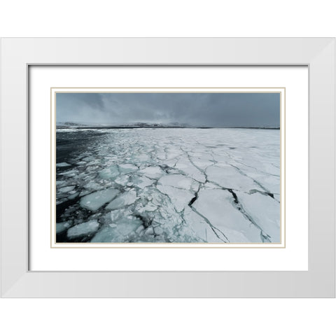 Murchison Bay-Murchisonfjorden-Nordaustlandet-Svalbard Islands-Norway White Modern Wood Framed Art Print with Double Matting by Pitamitz, Sergio