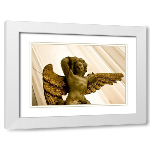 Poland, Gdansk Angel in St Marys Church White Modern Wood Framed Art Print with Double Matting by Ross, Nancy ,  Steve