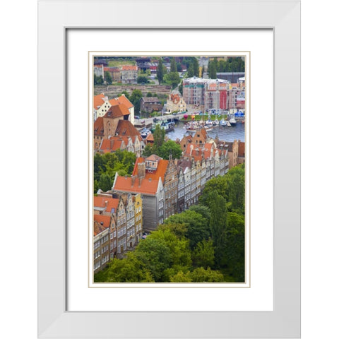 Poland, Gdansk View of buildings and bay White Modern Wood Framed Art Print with Double Matting by Zuckerman, Jim
