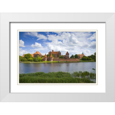 Poland, Malbork Medieval Malbork Castle White Modern Wood Framed Art Print with Double Matting by Zuckerman, Jim