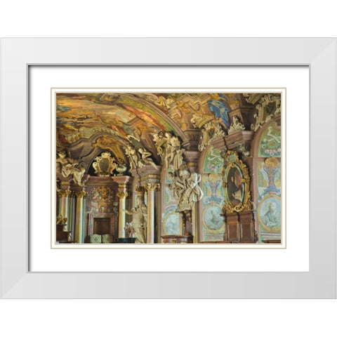 Poland, Wroclaw University of Wroclaw White Modern Wood Framed Art Print with Double Matting by Zuckerman, Jim
