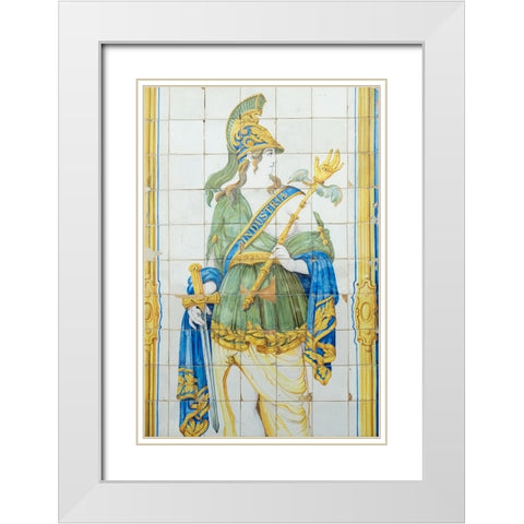 Cascais-Portugal Store front tile signs from the 1800s White Modern Wood Framed Art Print with Double Matting by McRoberts, Julien