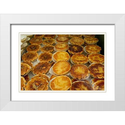 Lisbon- Portugal. Traditional Portuguese pastries. Natas are the national dessert. White Modern Wood Framed Art Print with Double Matting by McRoberts, Julien