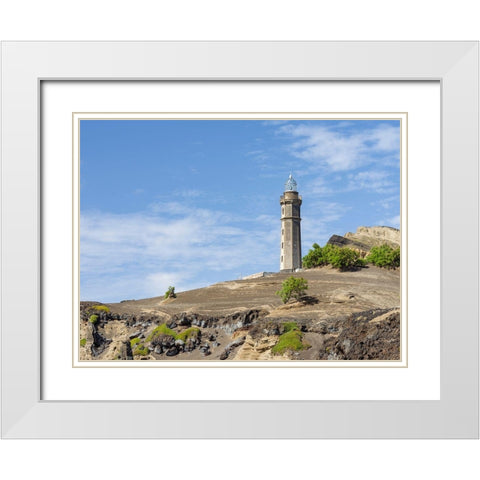 Nature Reserve Vulcao dos Capelinhos Faial Island-an island in the Azores in the Atlantic Ocean  White Modern Wood Framed Art Print with Double Matting by Zwick, Martin