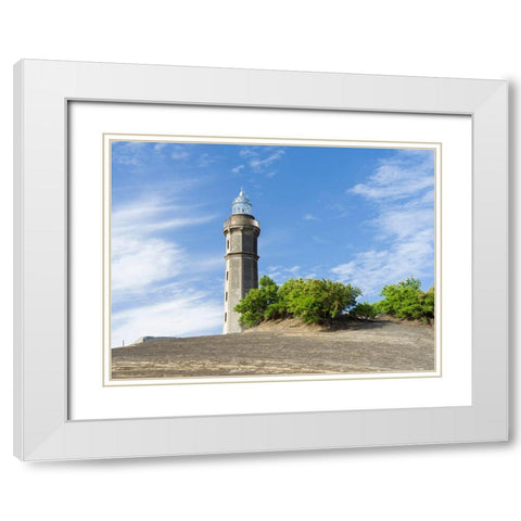 Nature Reserve Vulcao dos Capelinhos Faial Island-an island in the Azores in the Atlantic Ocean  White Modern Wood Framed Art Print with Double Matting by Zwick, Martin