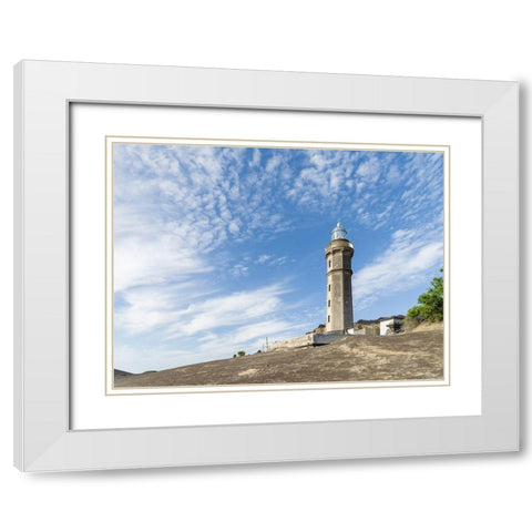 Nature Reserve Vulcao dos Capelinhos Faial Island-an island in the Azores in the Atlantic Ocean  White Modern Wood Framed Art Print with Double Matting by Zwick, Martin