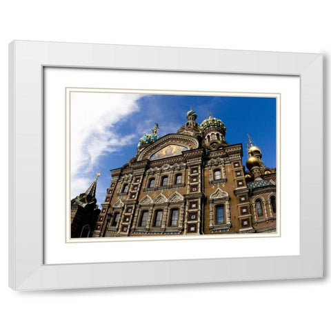 Russia Church of the Savior on the Spilled Blood White Modern Wood Framed Art Print with Double Matting by Ross, Nancy ,  Steve
