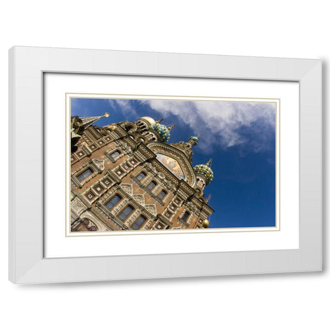 Russia Church of the Savior on the Spilled Blood White Modern Wood Framed Art Print with Double Matting by Ross, Nancy ,  Steve