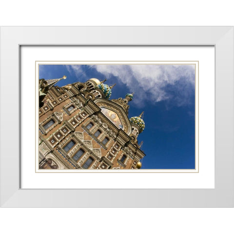 Russia Church of the Savior on the Spilled Blood White Modern Wood Framed Art Print with Double Matting by Ross, Nancy ,  Steve