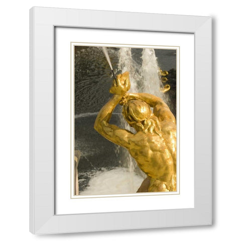 Russia Samson fountain at Peterhof White Modern Wood Framed Art Print with Double Matting by Ross, Nancy ,  Steve