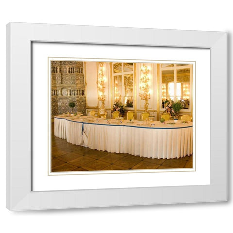 Russia, Pushkin Interior of Catherine Palace White Modern Wood Framed Art Print with Double Matting by Ross, Nancy ,  Steve