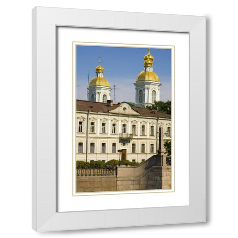 Russia, St Petersburg Dome of Sailors Cathedral White Modern Wood Framed Art Print with Double Matting by Ross, Nancy ,  Steve