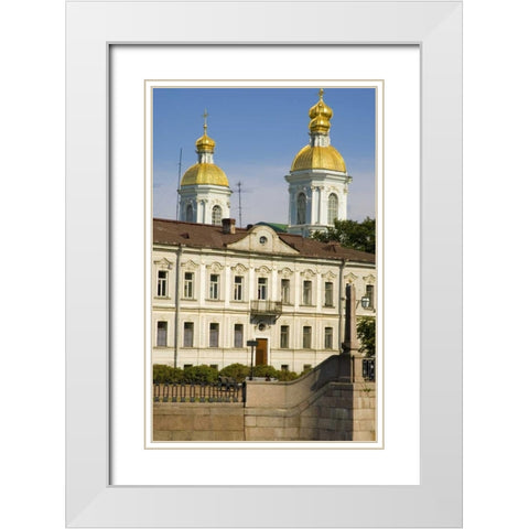 Russia, St Petersburg Dome of Sailors Cathedral White Modern Wood Framed Art Print with Double Matting by Ross, Nancy ,  Steve