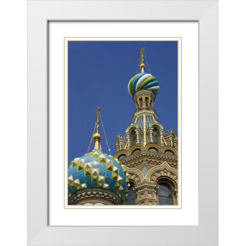 Russia Church of the Savior on the Spilled Blood White Modern Wood Framed Art Print with Double Matting by Ross, Nancy ,  Steve