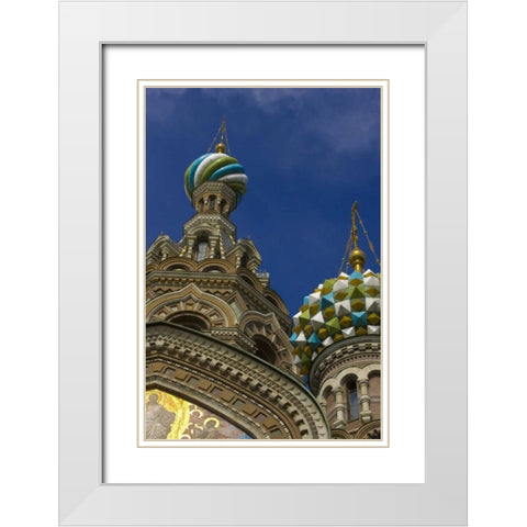 Russia Church of the Savior on the Spilled Blood White Modern Wood Framed Art Print with Double Matting by Ross, Nancy ,  Steve