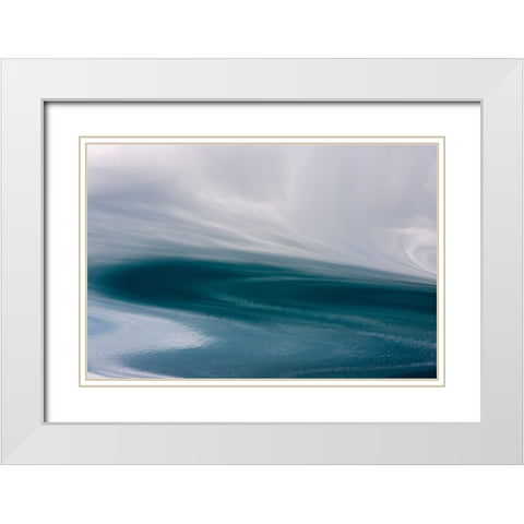 Ripples pattern-Bering Sea-Russia Far East White Modern Wood Framed Art Print with Double Matting by Su, Keren