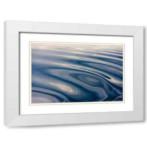 Ripples pattern-Bering Sea-Russia Far East White Modern Wood Framed Art Print with Double Matting by Su, Keren