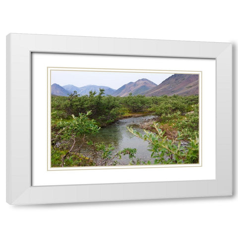 Glacier river-Yttygran Island-Bering Sea-Russia Far East White Modern Wood Framed Art Print with Double Matting by Su, Keren