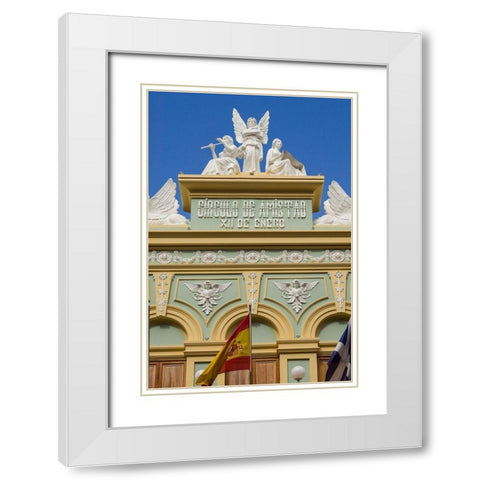 Spain-Canary Islands-Tenerife Island-Santa Cruz de Tenerife-Circulo de Amistad XII de Enero White Modern Wood Framed Art Print with Double Matting by Bibikow, Walter
